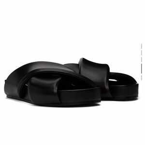 DS New JIL SANDER Black Padded Slides $790 USD Retail size 39 Women